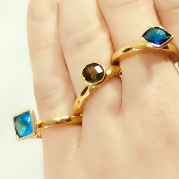 Fine CN Gold Stackable Rings w/Inspirational Words- Size 6.25 - Picture 7 of 8